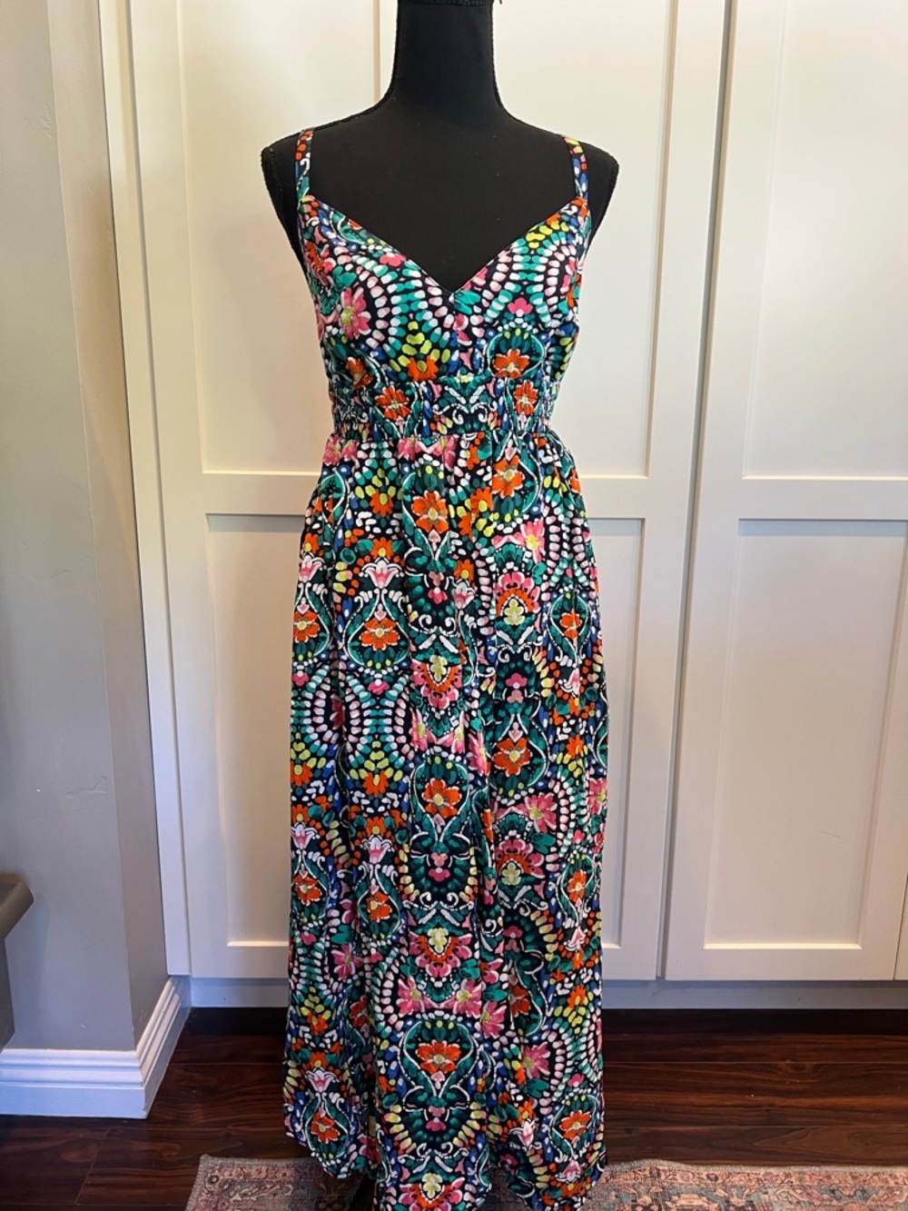 Old Navy Multicolor Floral & Geometric Maxi Dress
